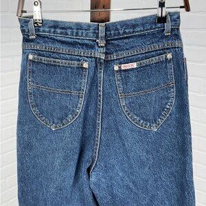 Sasson Jeans Women 14 27Wx30L Dark‎ Blue Baggy Mom Tapered Cotton Retro VTG 80s